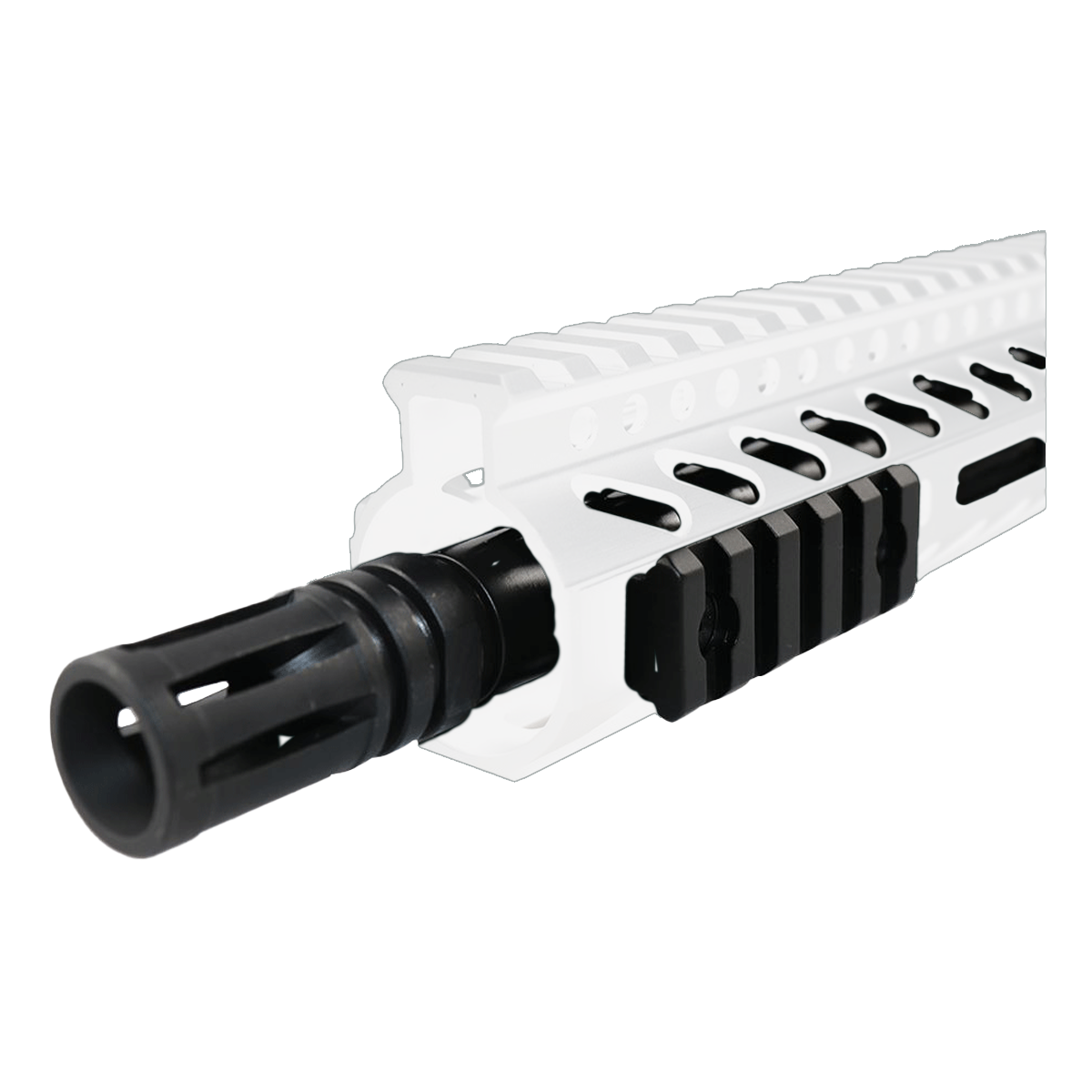 AR 9mm Upper Assembly 16" Barrel W/ Slim M-LOK w/ Charging Handle - Storm Trooper White