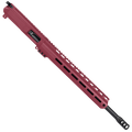 AR9 9mm Rifle Billet Upper Assembly 16" Barrel MLOK Handguard Complete w/ Charging Handle - Cerakote Cranberry Frost