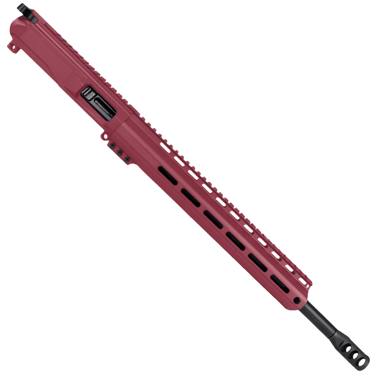 AR9 9mm Rifle Billet Upper Assembly 16" Barrel MLOK Handguard Complete w/ Charging Handle - Cerakote Cranberry Frost