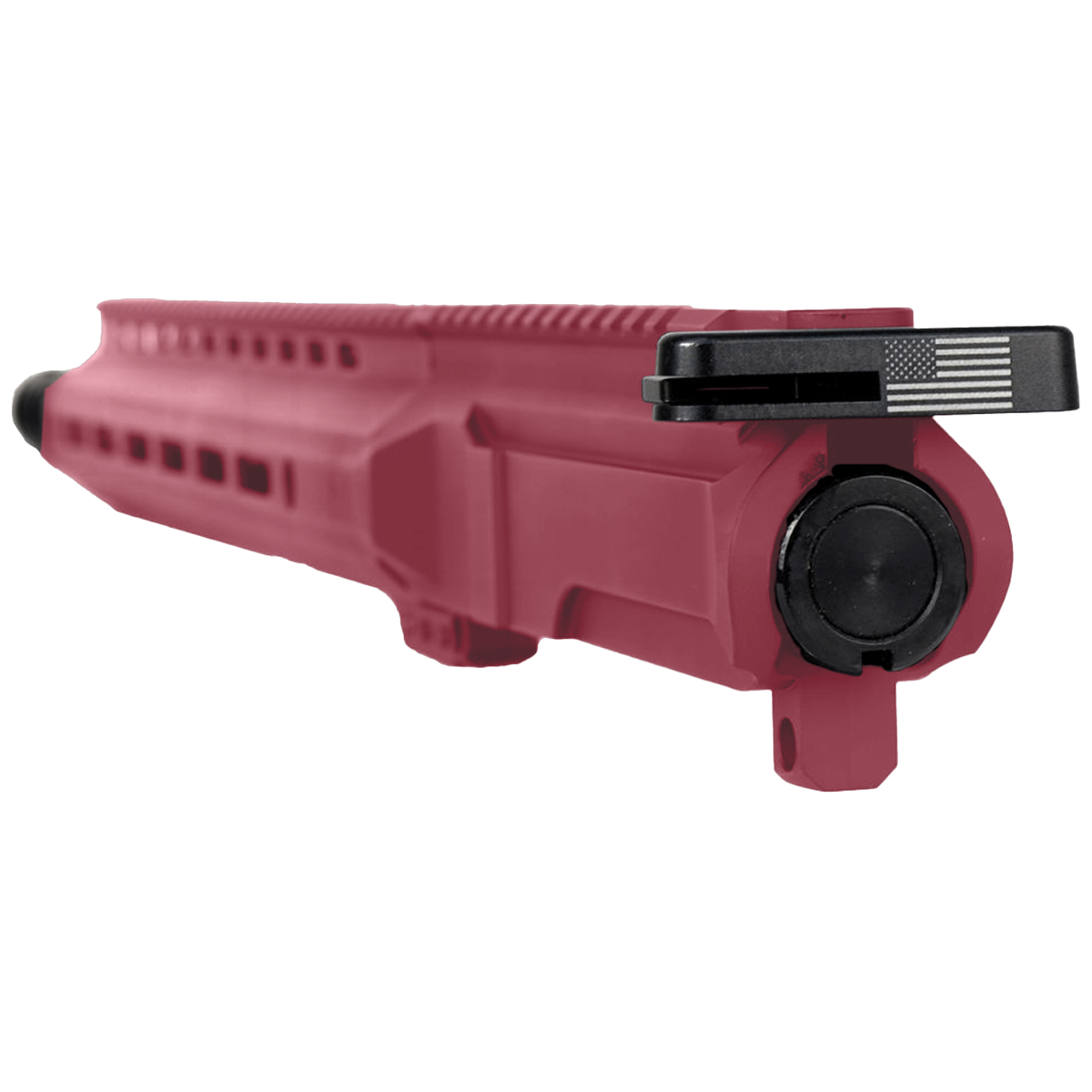AR9 9mm Rifle Billet Upper Assembly 16" Barrel MLOK Handguard Complete w/ Charging Handle - Cerakote Cranberry Frost