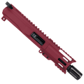 AR9 9mm Pistol Billet Upper Assembly 4" Barrel MLOK Handguard Complete w/ Charging Handle - Cerakote Cranberry Frost