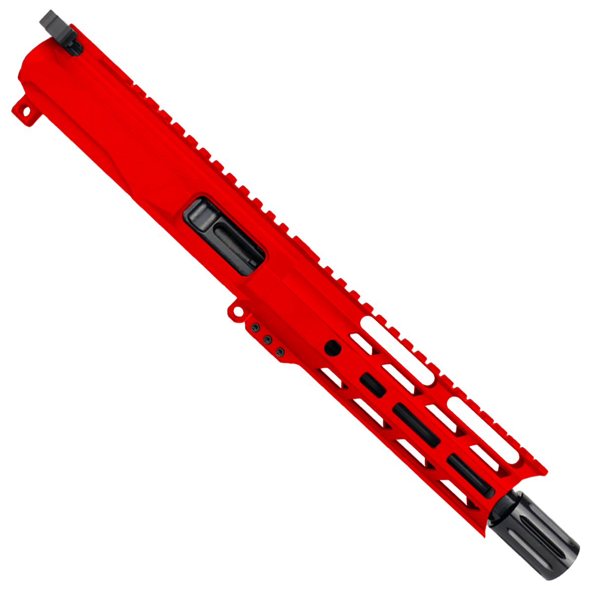 AR9 9mm Pistol Billet Upper Assembly 7" Barrel MLOK Handguard Complete w/ Charging Handle - Cerakote Red