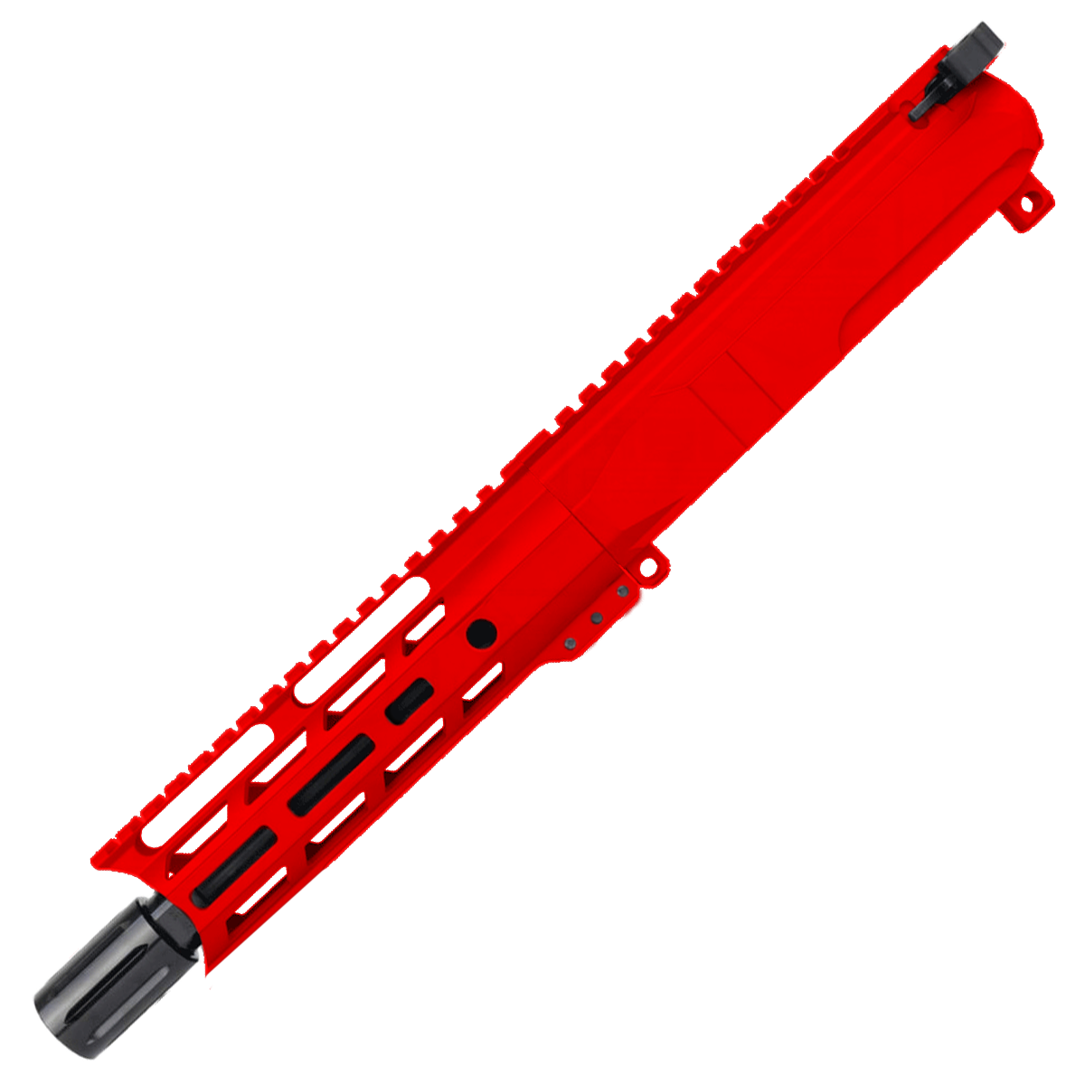 AR9 9mm Pistol Billet Upper Assembly 7" Barrel MLOK Handguard Complete w/ Charging Handle - Cerakote Red