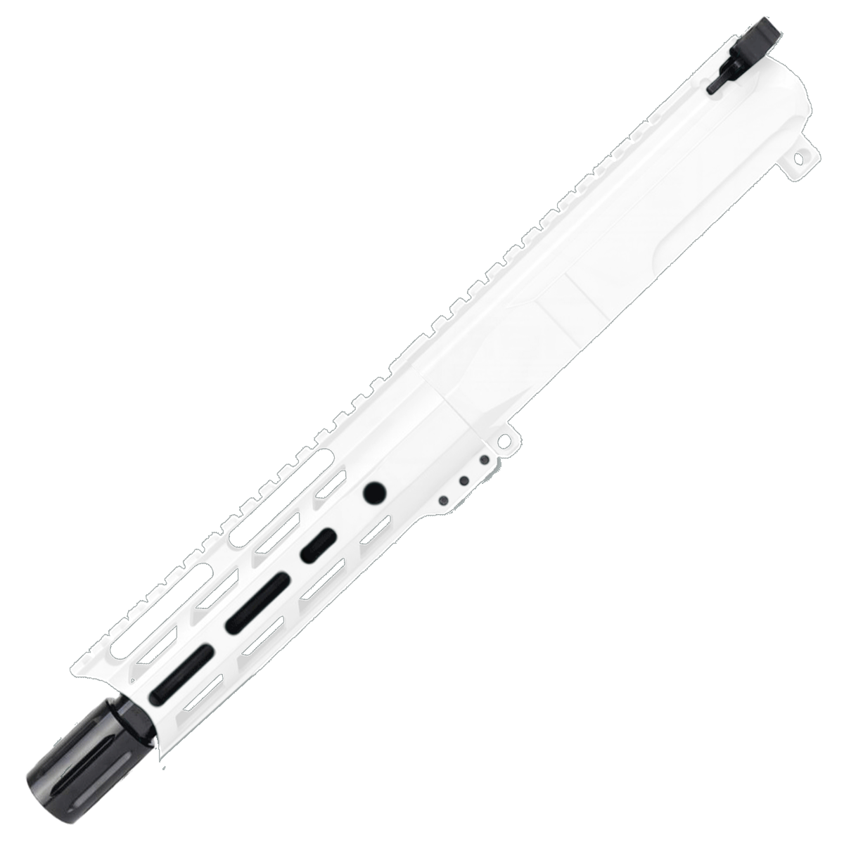 AR9 9mm Pistol Billet Upper Assembly 7" Barrel MLOK Handguard Complete w/ Charging Handle - Storm Trooper White