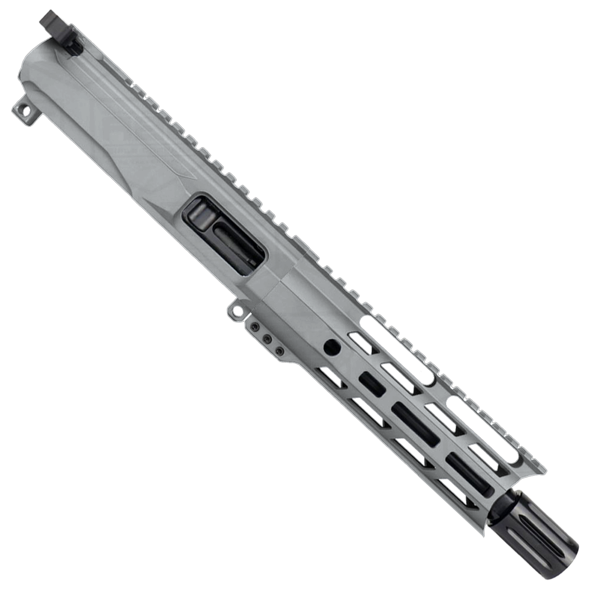 AR9 9mm Pistol Billet Upper Assembly 7" Barrel MLOK Handguard Complete w/ Charging Handle - Cerakote Tungsten