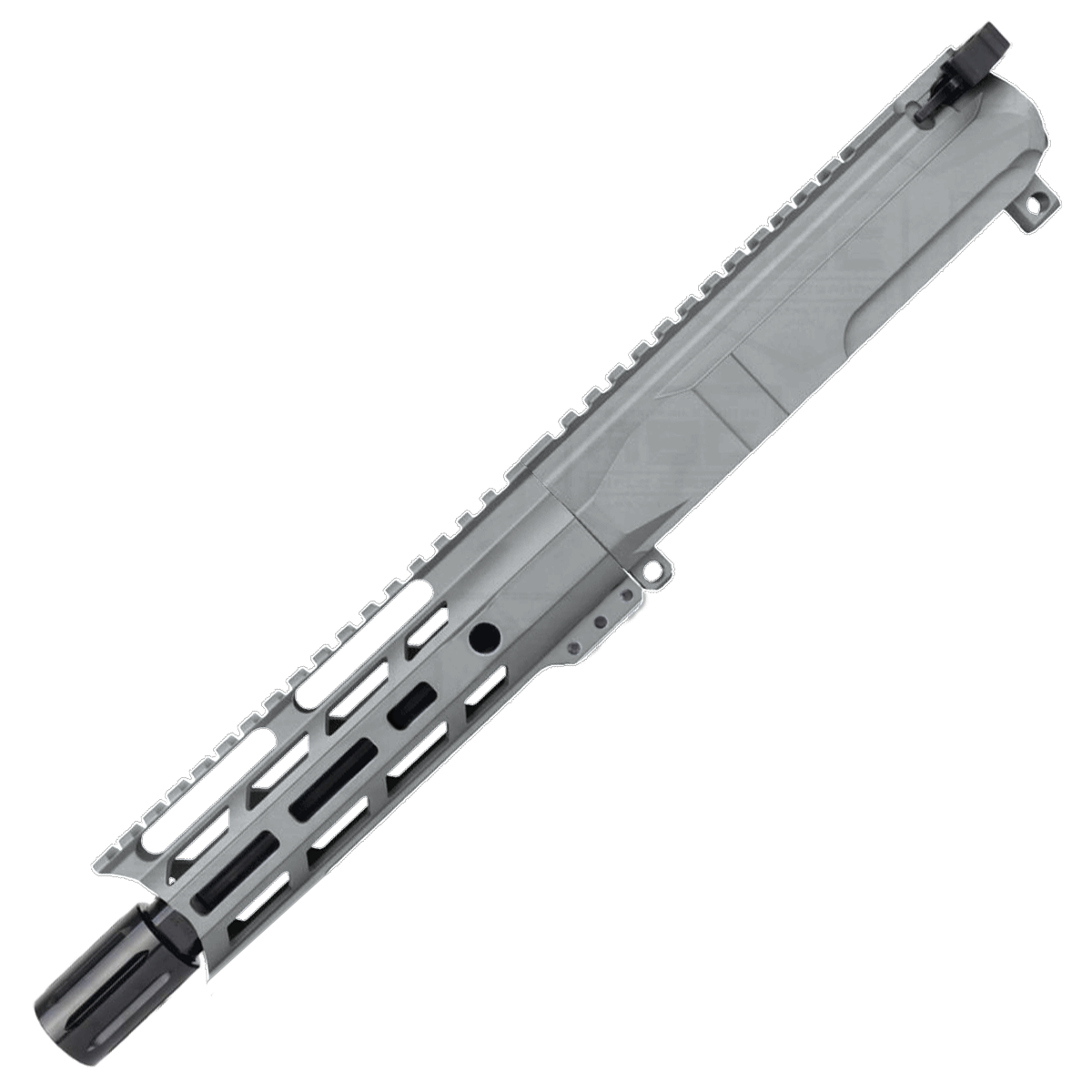 AR9 9mm Pistol Billet Upper Assembly 7" Barrel MLOK Handguard Complete w/ Charging Handle - Cerakote Tungsten
