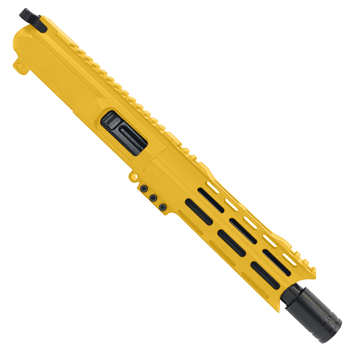 AR9 9mm Pistol Billet Upper Assembly 7" Barrel Custom Hybrid MLOK Handguard Complete w/ Charging Handle - Gold