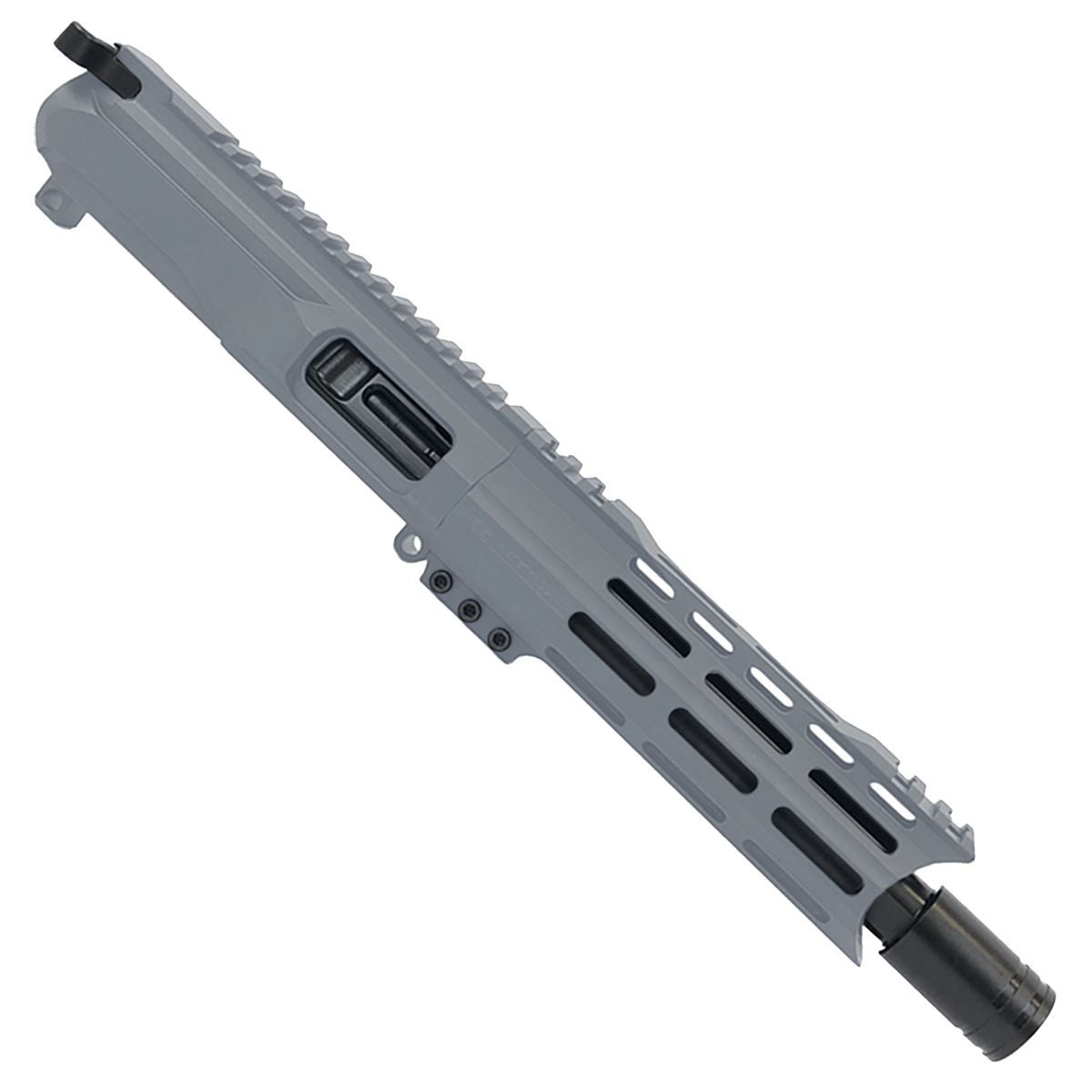 AR9 9mm Pistol Billet Upper Assembly 7" Barrel Custom Hybrid MLOK Handguard Complete w/ Charging Handle - Sniper Gray