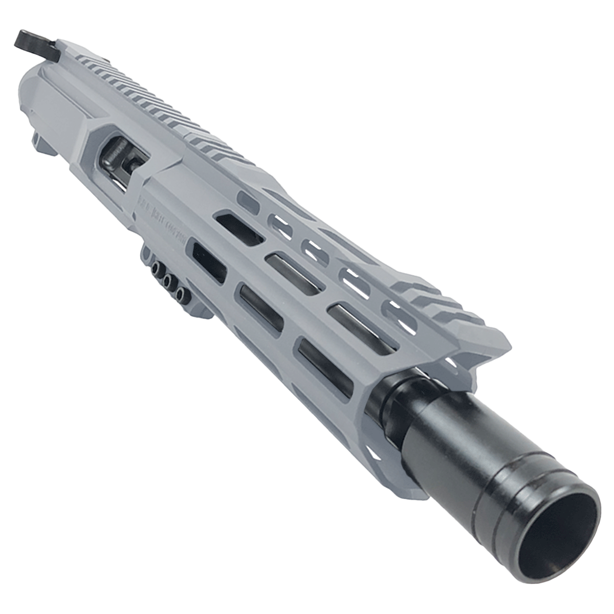 AR9 9mm Pistol Billet Upper Assembly 7" Barrel Custom Hybrid MLOK Handguard Complete w/ Charging Handle - Sniper Gray