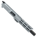 AR9 9mm Pistol Billet Upper Assembly 7" Barrel Custom Hybrid MLOK Handguard Complete w/ Charging Handle - Tungsten Gray