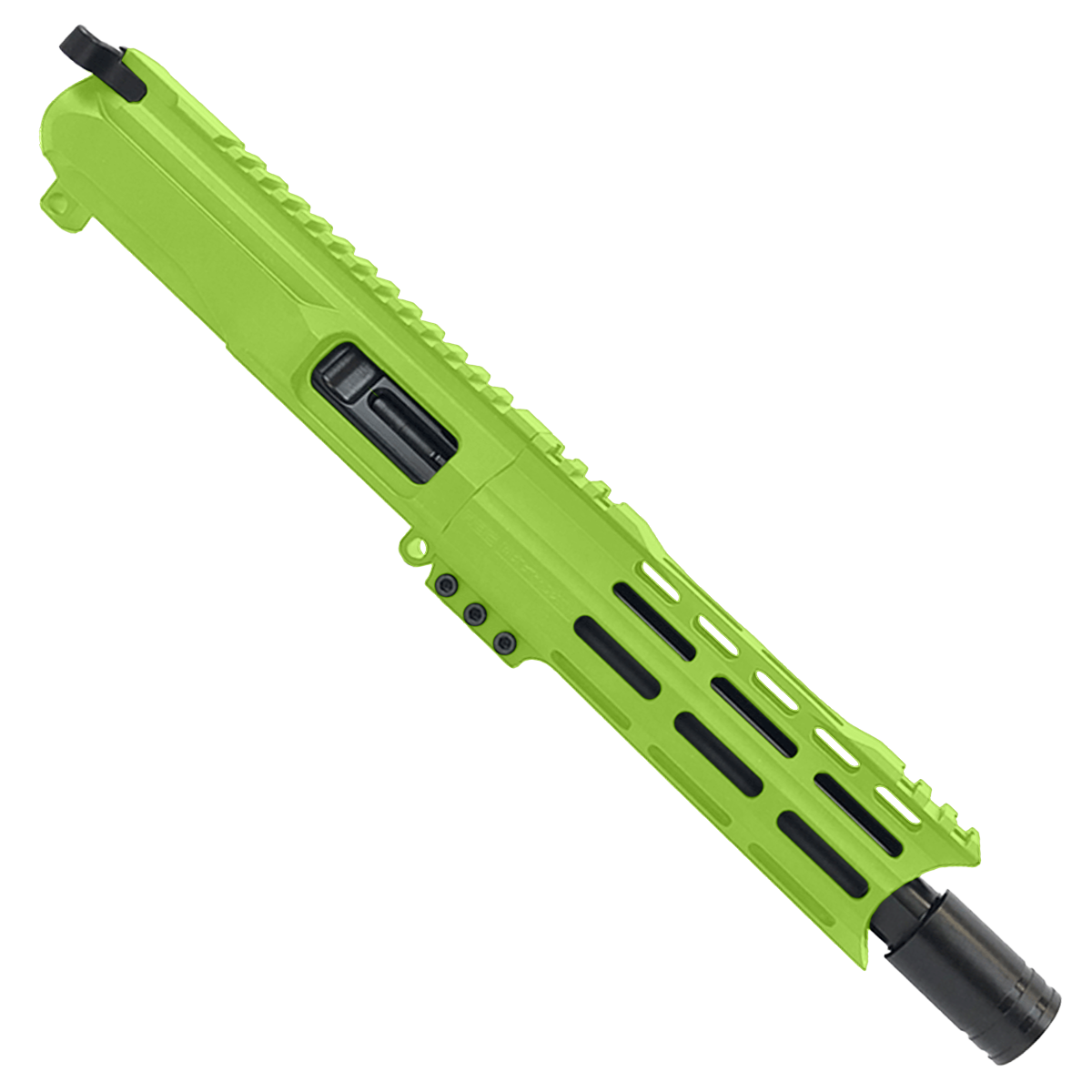 AR9 9mm Pistol Billet Upper Assembly 7" Barrel Custom Hybrid MLOK Handguard Complete w/ Charging Handle - Zombie Green