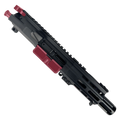 AR 9mm Two-Tone Billet Pistol Upper Assembly 4" Barrel Custom MLOK Handguard Complete w/ Charging Handle - Black and Cranberry Frost