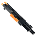 AR 9mm Two-Tone Billet Pistol Upper Assembly 4" Barrel Custom MLOK Handguard Complete w/ Charging Handle - Black and Tequila Sunrise Orange