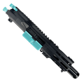 AR 9mm Two-Tone Billet Pistol Upper Assembly 4" Barrel Custom MLOK Handguard Complete w/ Charging Handle - Black and Robins Egg Blue