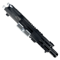 AR 9mm Two-Tone Billet Pistol Upper Assembly 4" Barrel Custom MLOK Handguard Complete w/ Charging Handle - Black and Tungsten Gray
