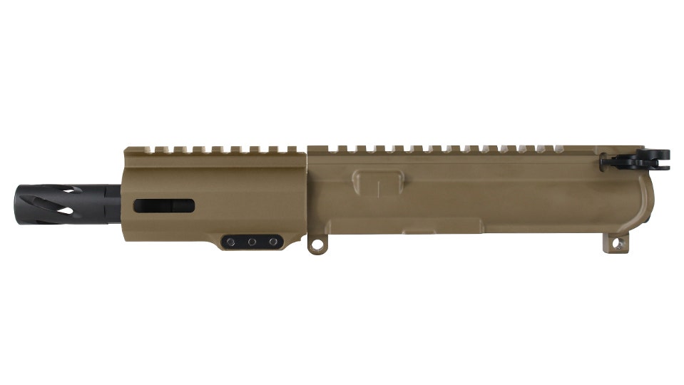 BC-15 7.62X39 Flat Dark Earth Cerakote Forged Complete Upper Assembly, 4.5" Parkerized Heavy Barrel, 1:10 Twist, Micropistol Length Gas System, 4" M-LOK Rail