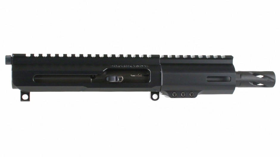 BC-9 9mm Right Right Side ChargingComplete Upper Assembly, 5" Parkerized Slim Barrel, 1:10 Twist, Blowback, 3.8" M-LOK Rail