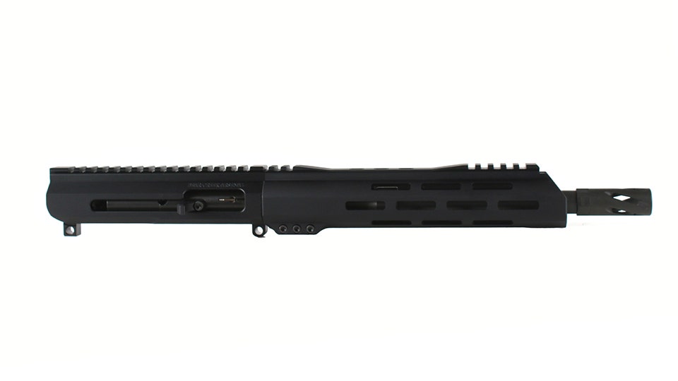 BC-9 9mm Right Side Charging Complete Upper Assembly, 10.5" Parkerized M4 Barrel, 1:10 Twist, Bufferless, Blowback, 9.5" M-LOK Rail