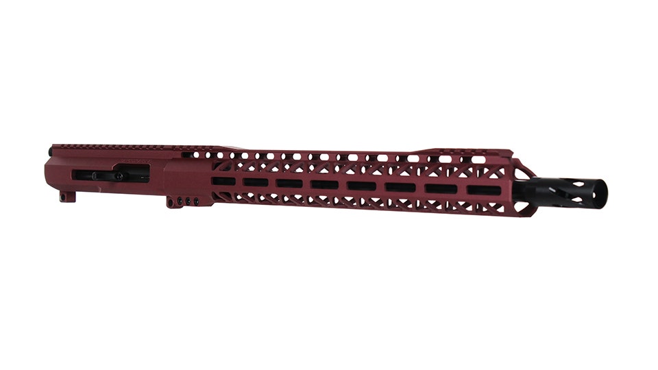 .22 Magnum Frosted Cranberry Cerakote Side Charging Complete Upper Assembly, 16" Black Nitride Heavy Barrel, 1:16 Twist, 15" M-LOK Rail