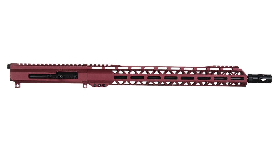 .22 Magnum Frosted Cranberry Cerakote Side Charging Complete Upper Assembly, 16" Black Nitride Heavy Barrel, 1:16 Twist, 15" M-LOK Rail