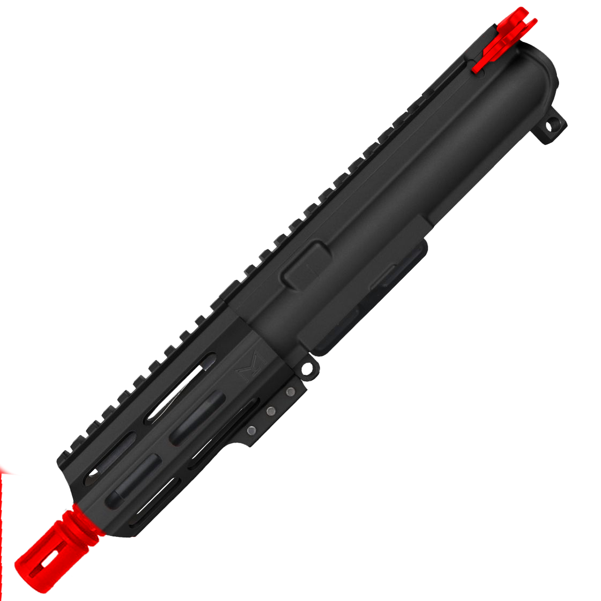 AR-15 .223/5.56 5'' FORGED UPPER ASSEMBLY WITH 4.5'' HANDGUARD AND COLOR OPTION BUNDLE - Stoplight Red