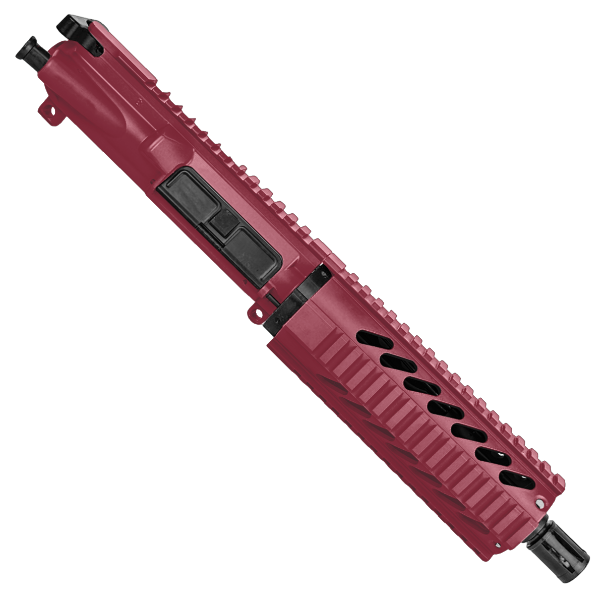 AR-15 .223/5.56 Pistol Upper Assembly 7.5" Barrel 7" Quad Rail Handguard & Charging Handle - Cranberry Frost