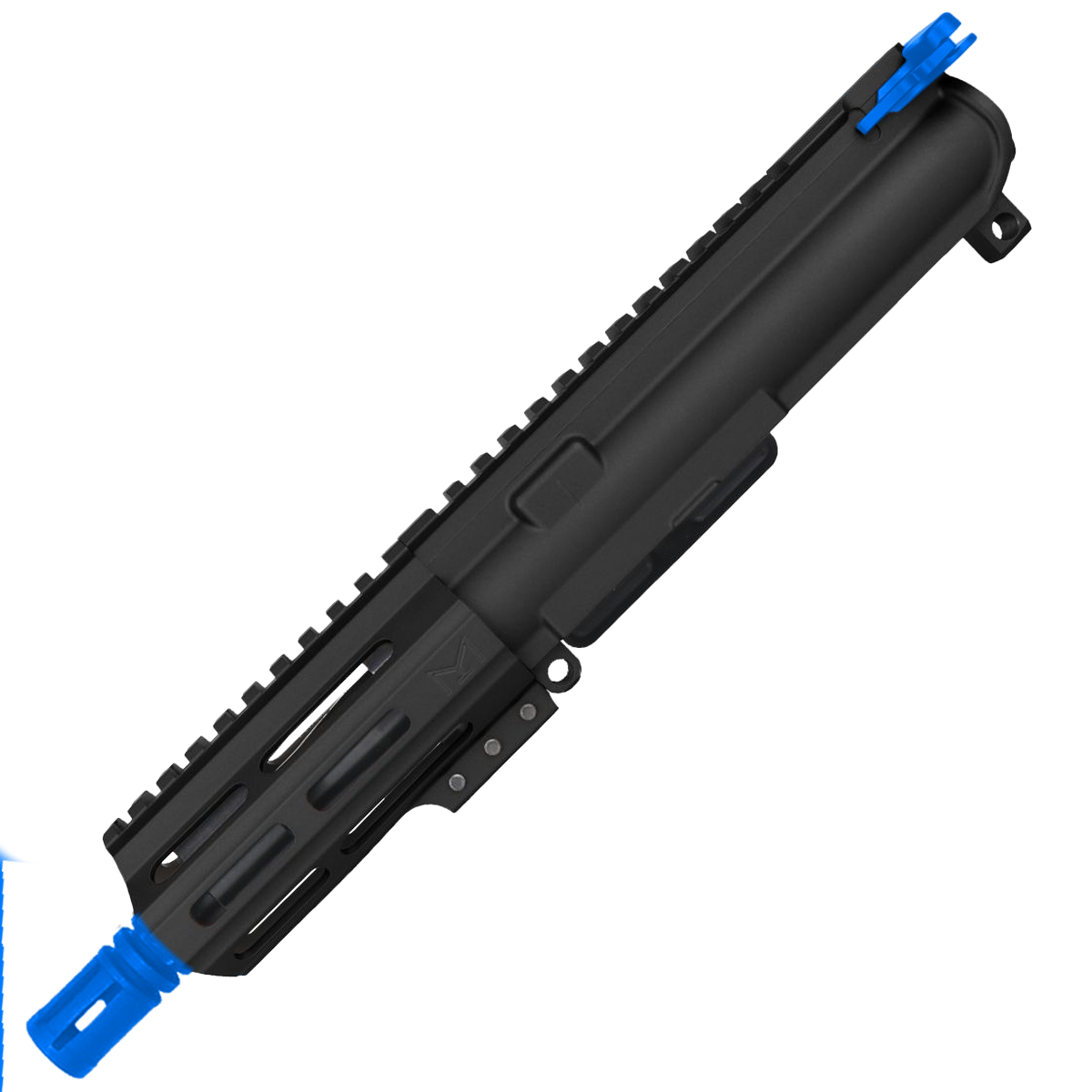 AR-15 .300 Blackout 5'' FORGED UPPER ASSEMBLY WITH 4.5'' HANDGUARD AND COLOR OPTION BUNDLE - Black and Flame Blue