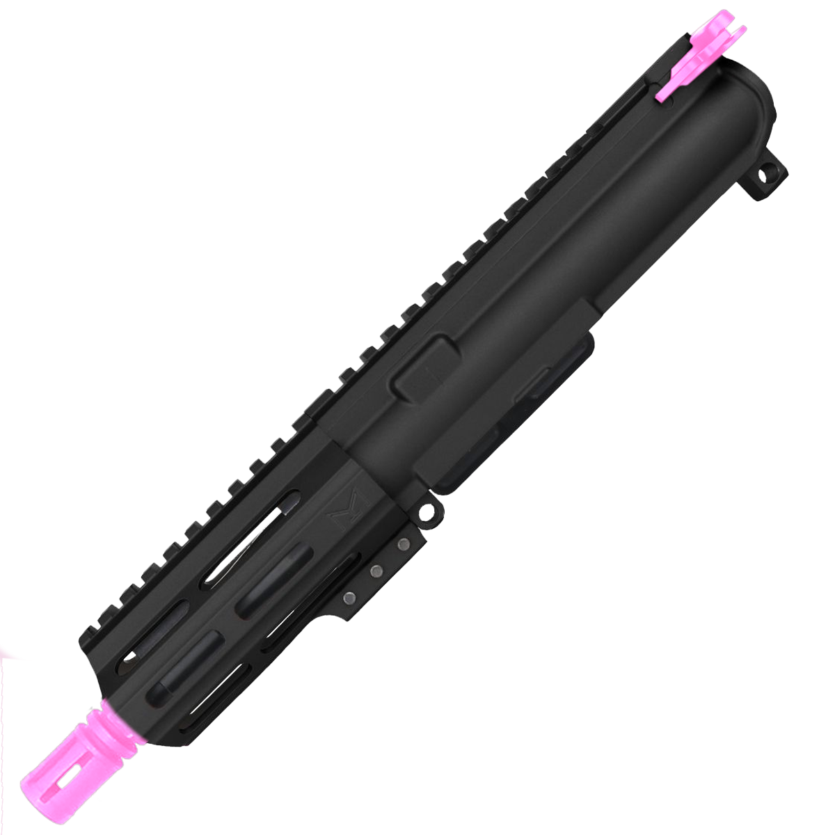 AR-15 .300 Blackout 5'' FORGED UPPER ASSEMBLY WITH 4.5'' HANDGUARD AND COLOR OPTION BUNDLE - Black and Sig Pink