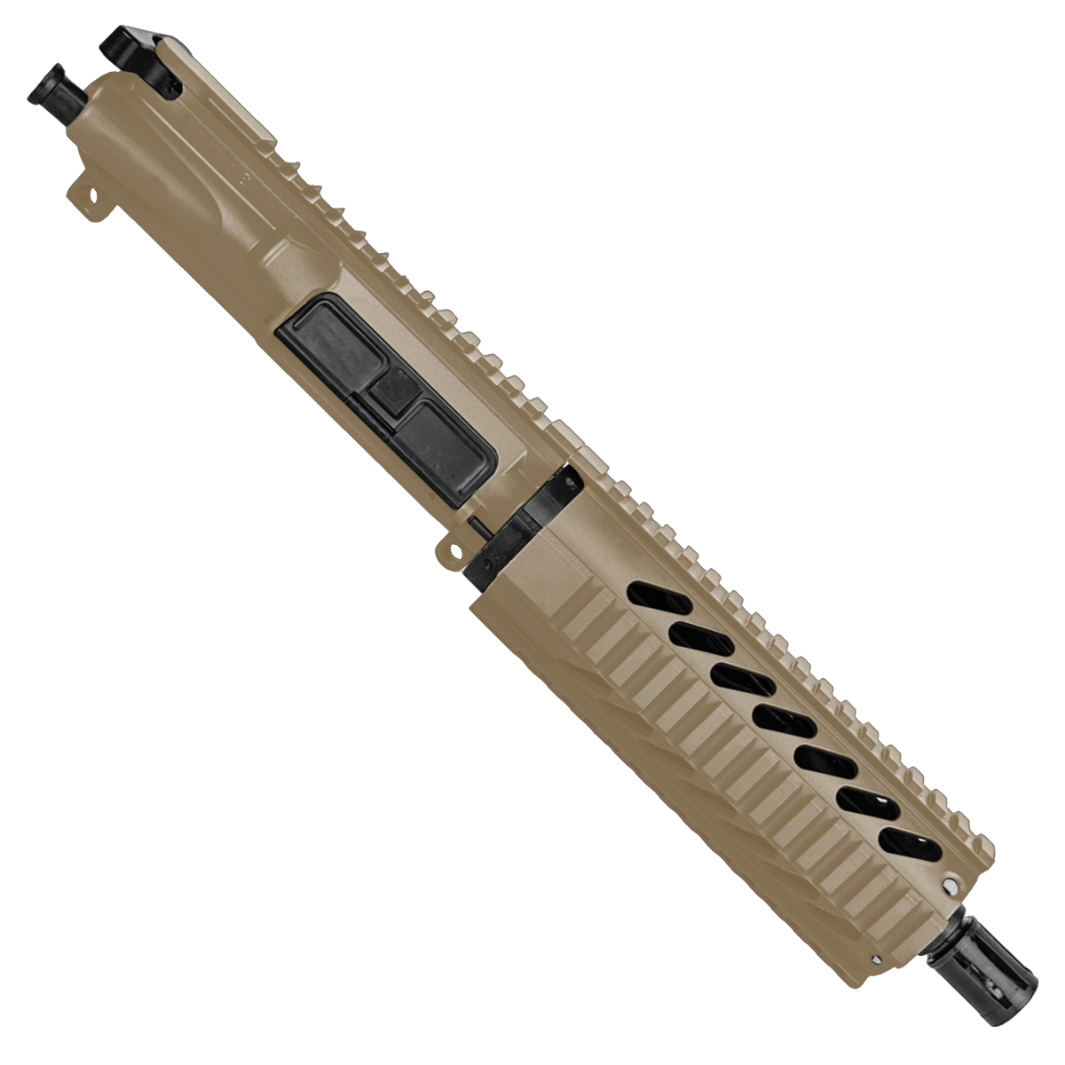 AR-15 .300 AAC Blackout Pistol Upper Assembly 7.5" Barrel 7" Quad Rail Handguard & Charging Handle - Flat Dark Earth