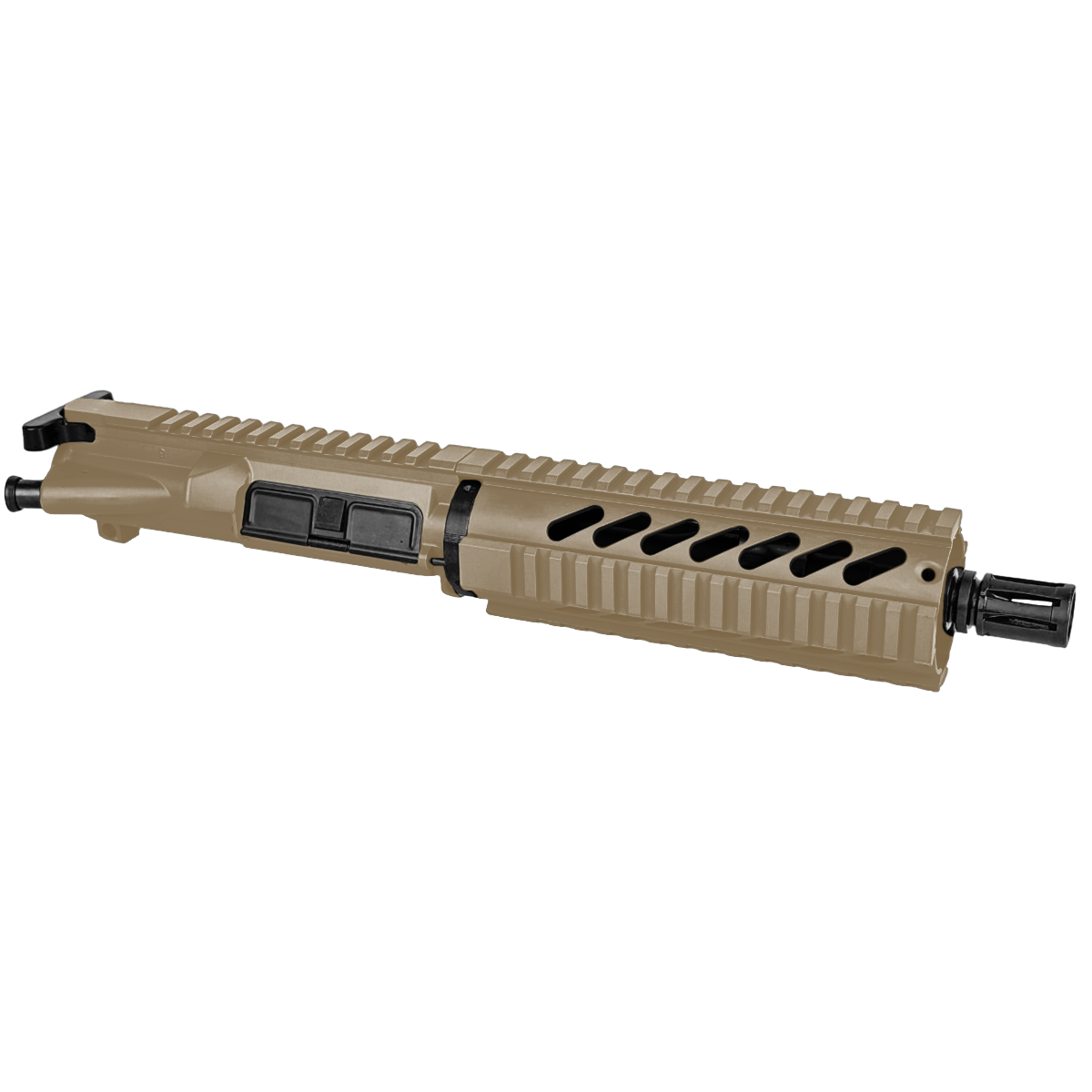 AR-15 .300 AAC Blackout Pistol Upper Assembly 7.5" Barrel 7" Quad Rail Handguard & Charging Handle - Flat Dark Earth