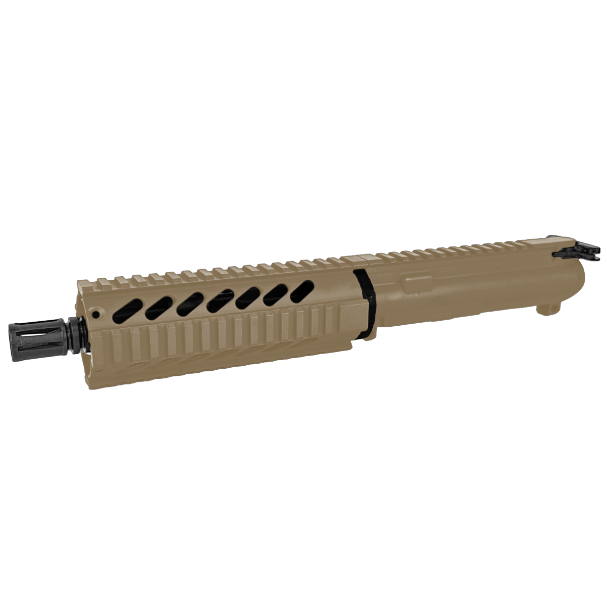 AR-15 .300 AAC Blackout Pistol Upper Assembly 7.5" Barrel 7" Quad Rail Handguard & Charging Handle - Flat Dark Earth