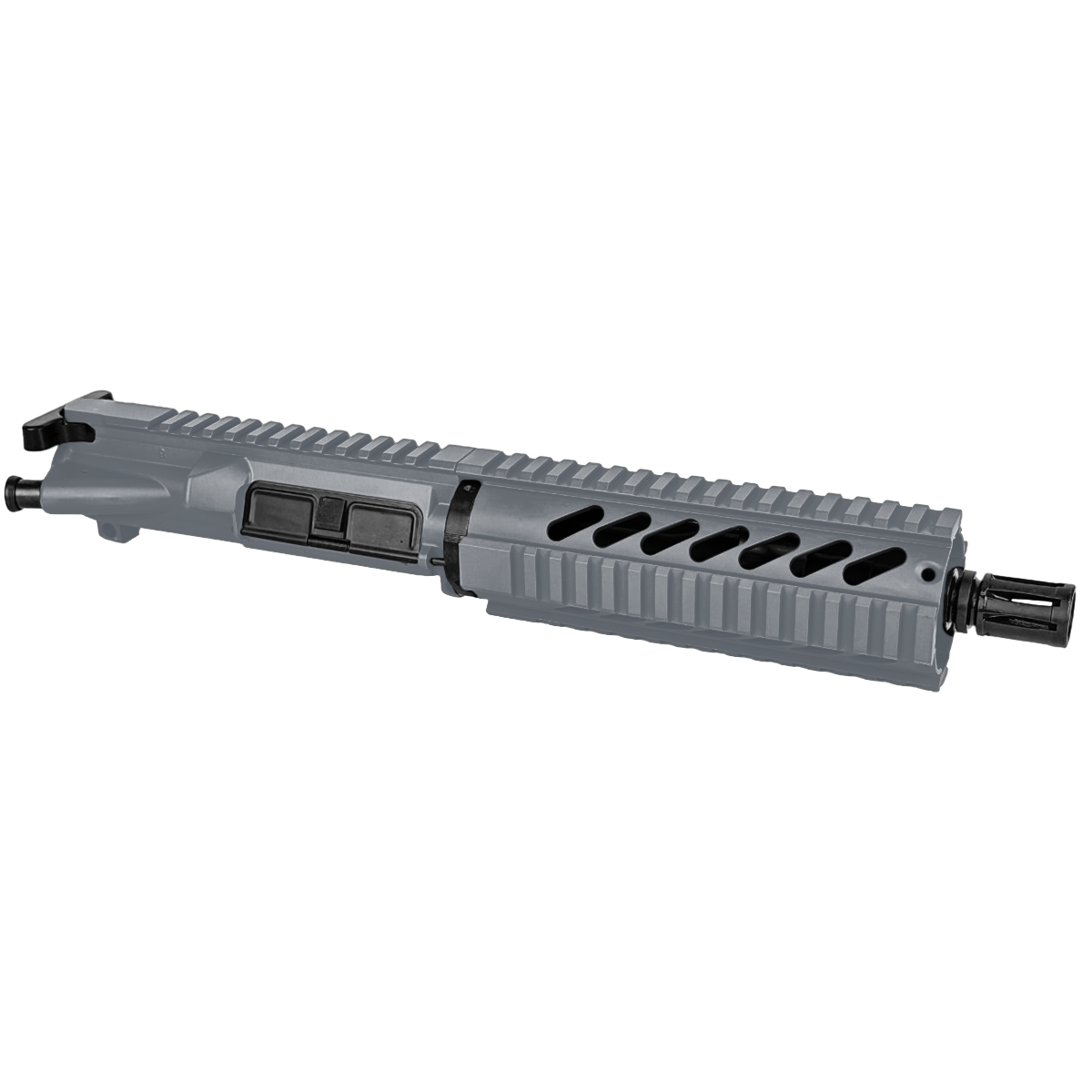 AR-15 .300 AAC Blackout Pistol Upper Assembly 7.5" Barrel 7" Quad Rail Handguard & Charging Handle - Sniper Gray