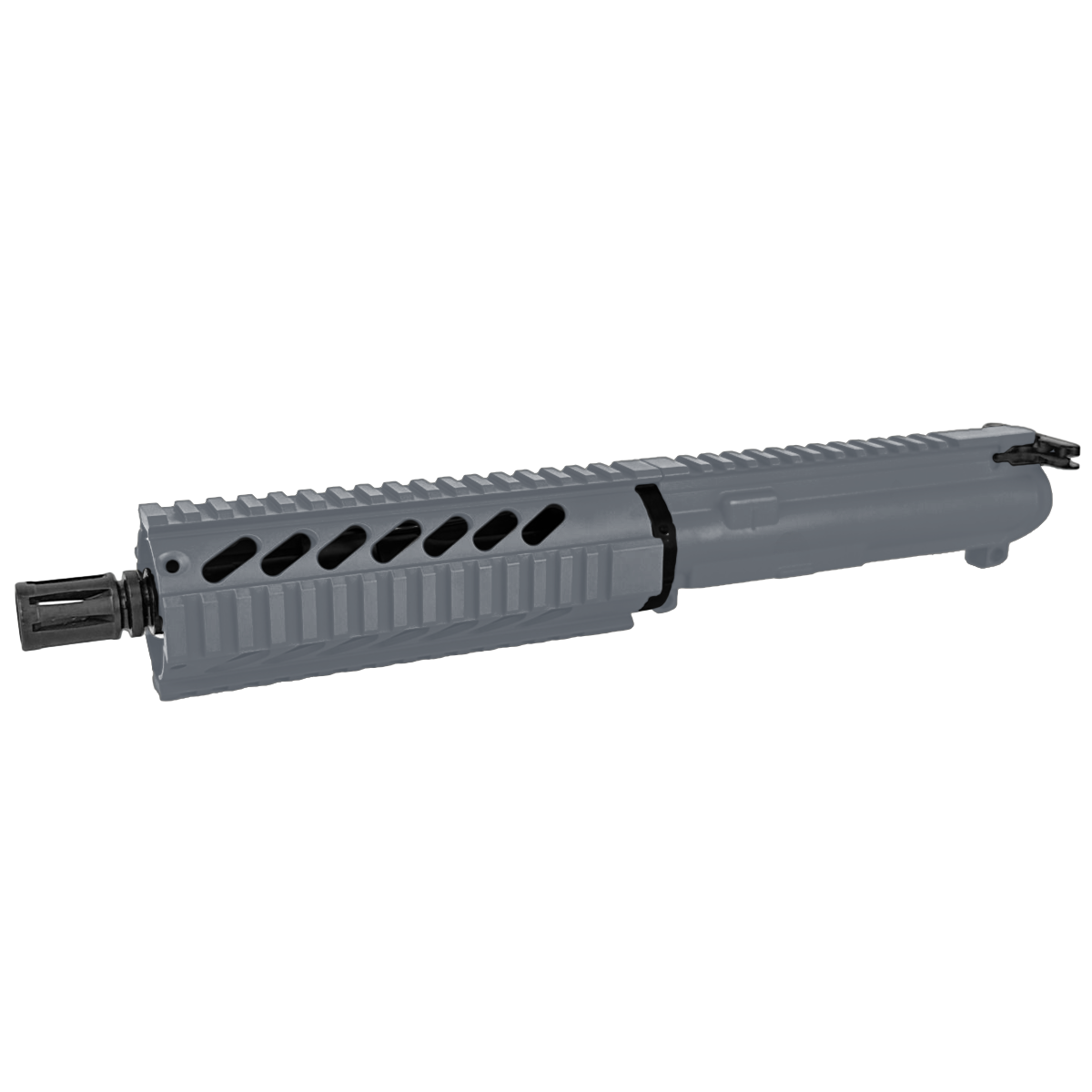 AR-15 .300 AAC Blackout Pistol Upper Assembly 7.5" Barrel 7" Quad Rail Handguard & Charging Handle - Sniper Gray