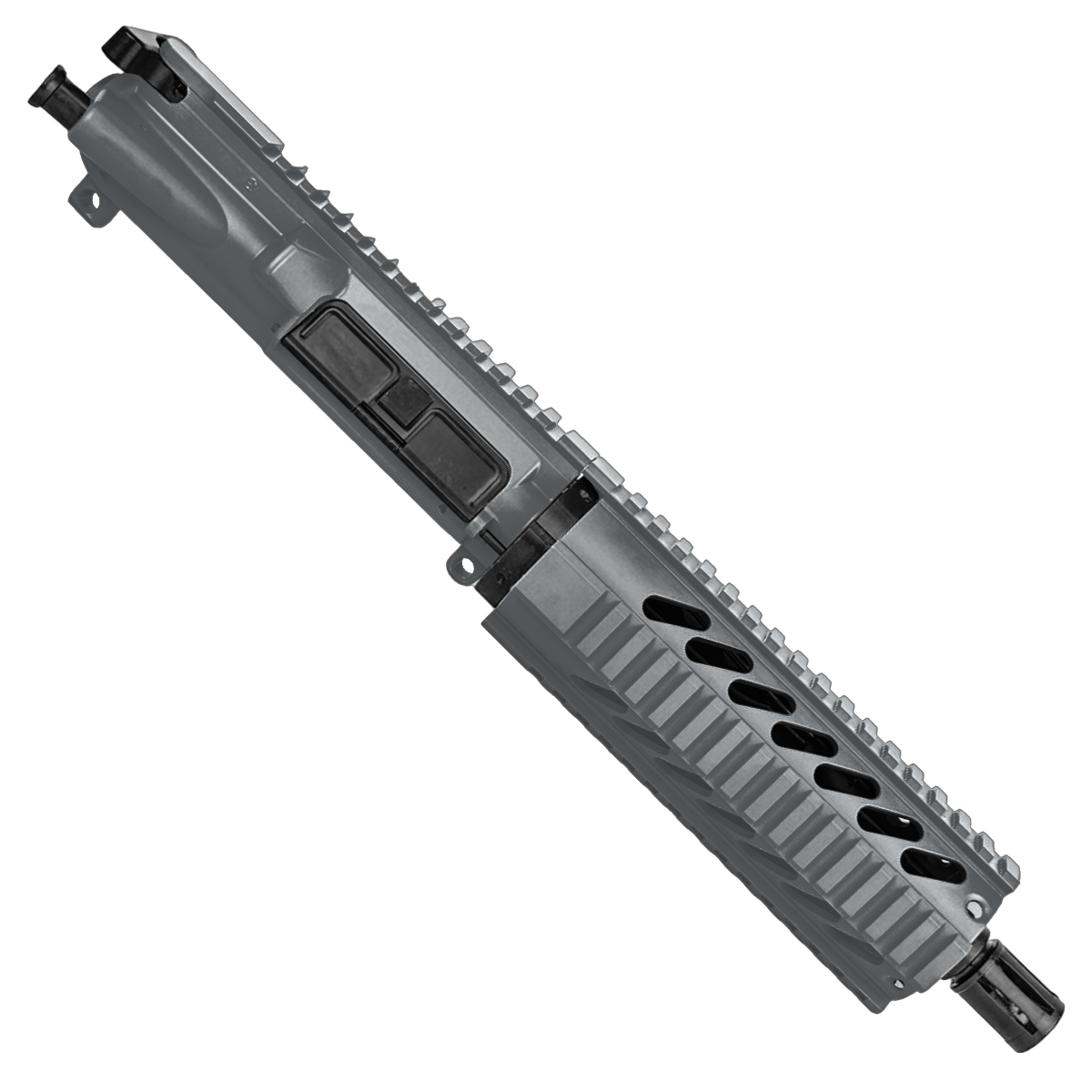 AR-15 .300 AAC Blackout Pistol Upper Assembly 7.5" Barrel 7" Quad Rail Handguard & Charging Handle - Tungsten Gray