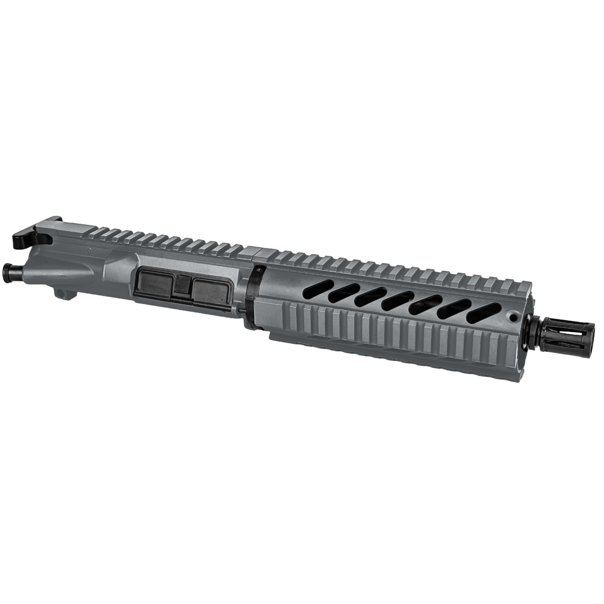 AR-15 .300 AAC Blackout Pistol Upper Assembly 7.5" Barrel 7" Quad Rail Handguard & Charging Handle - Tungsten Gray