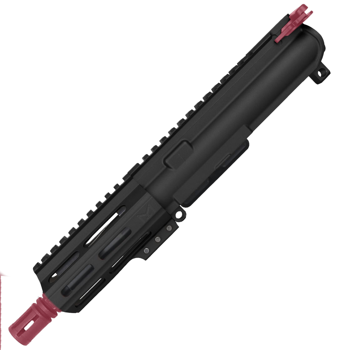 AR-15 7.62x39 5'' FORGED UPPER ASSEMBLY WITH 4.5'' HANDGUARD AND COLOR OPTION BUNDLE - Black and Cranberry Frost