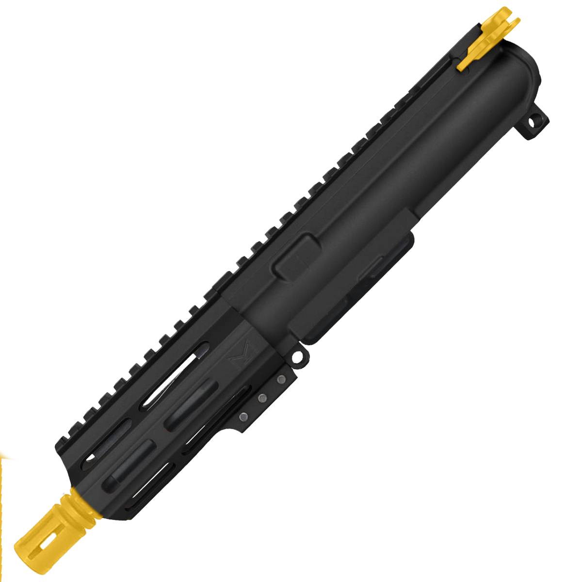 AR-15 7.62x39 5'' FORGED UPPER ASSEMBLY WITH 4.5'' HANDGUARD AND COLOR OPTION BUNDLE - Black and Gold