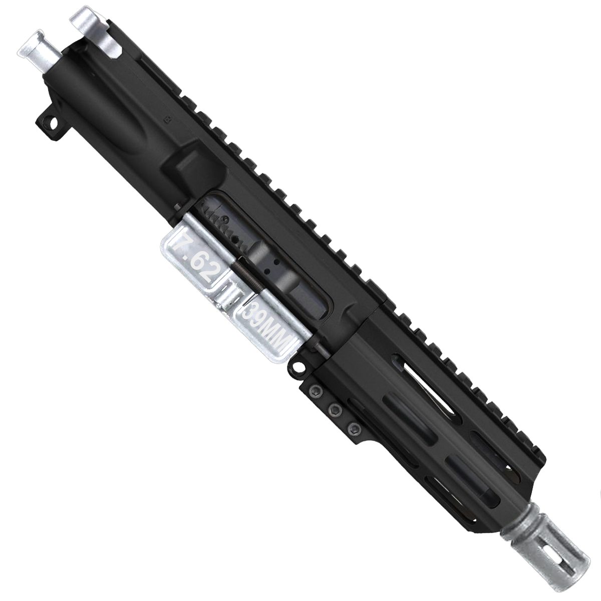 AR-15 7.62x39 5'' FORGED UPPER ASSEMBLY WITH 4.5'' HANDGUARD AND COLOR OPTION BUNDLE - Black and Tungsten Gray