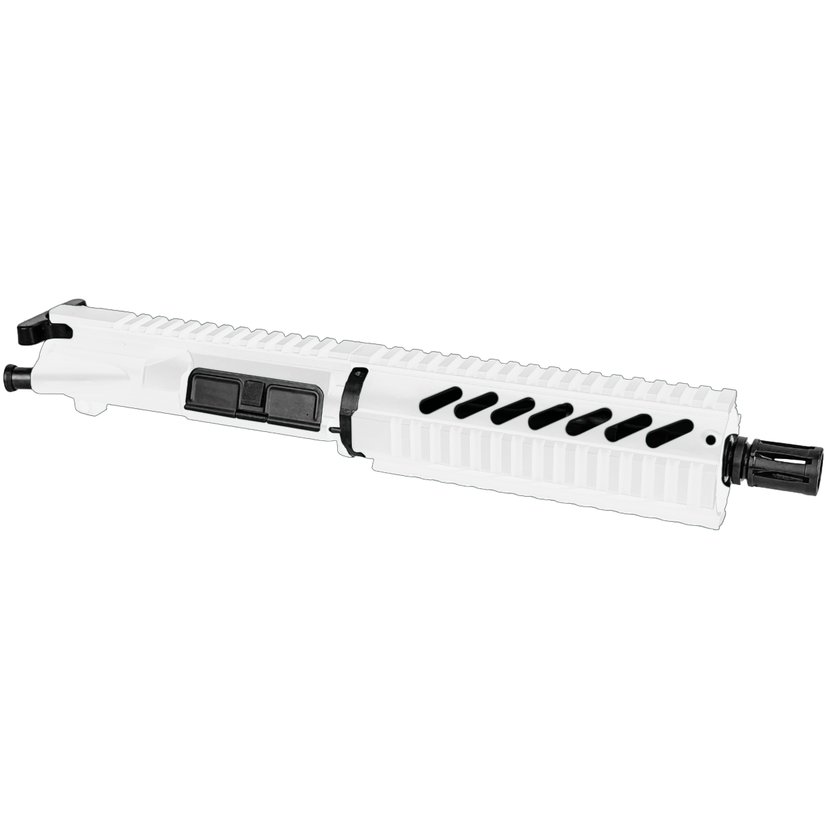 AR-15 7.62x39mm Pistol Upper Assembly 7.5" Barrel 7" Quad Rail Handguard & Charging Handle - Storm Trooper White