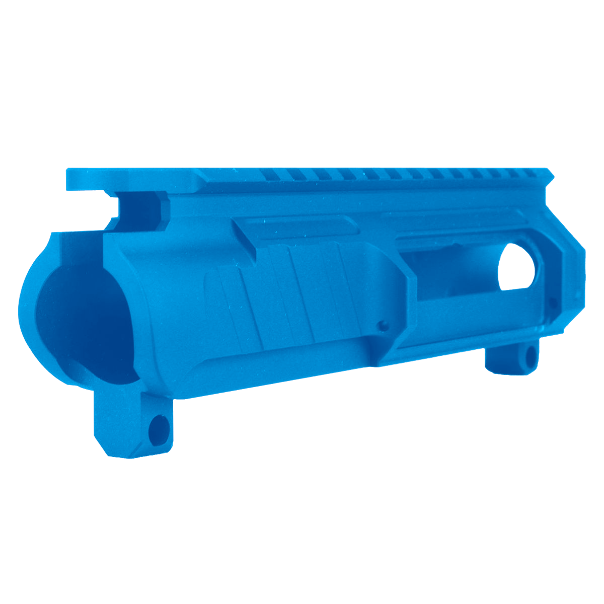 AR-15 Custom Stripped Billet Modular Upper Receiver - Flame Blue