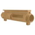 AR-15 Custom Stripped Billet Modular Upper Receiver - Burnt Bronze