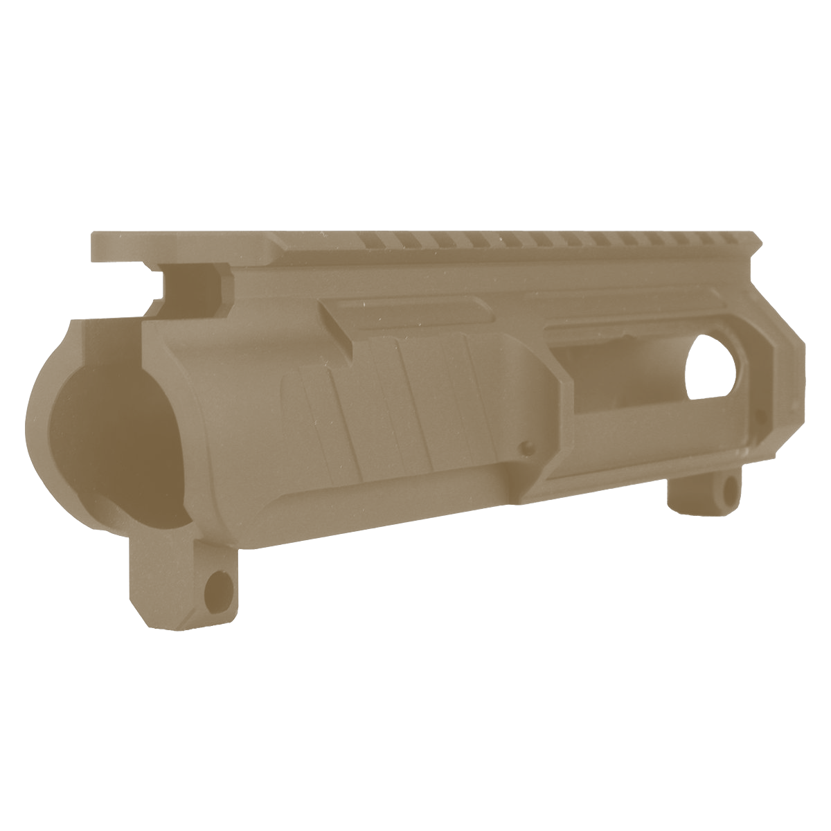 AR-15 Custom Stripped Billet Modular Upper Receiver - FDE