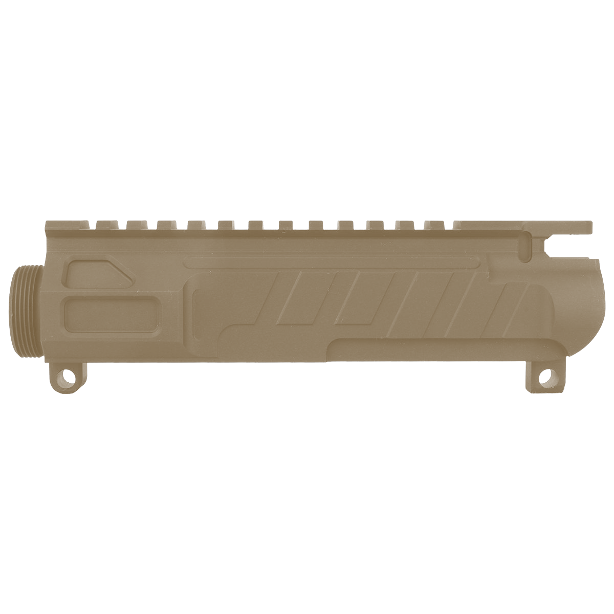 AR-15 Custom Stripped Billet Modular Upper Receiver - FDE