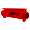 AR-15 Custom Stripped Billet Modular Upper Receiver - Red