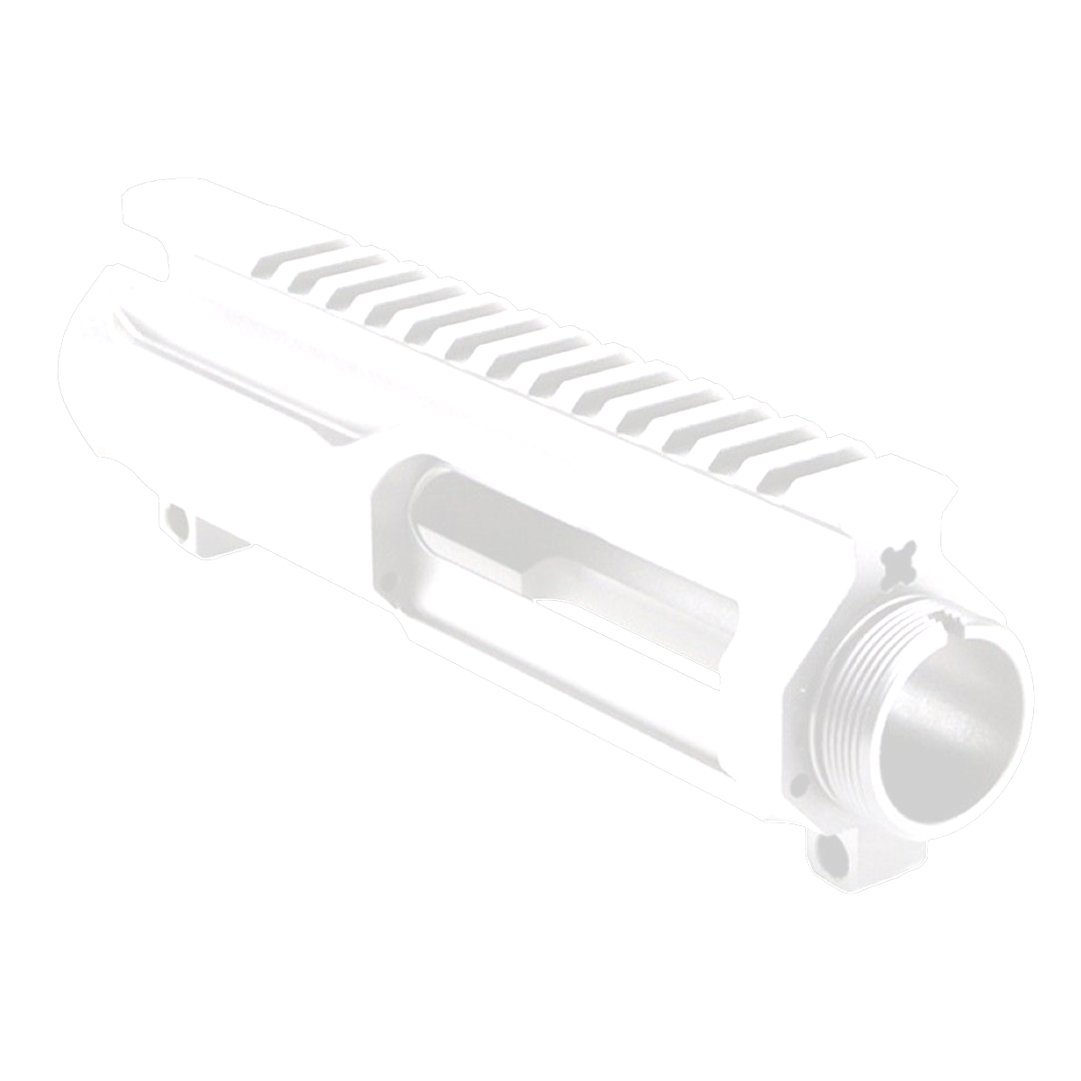AR 9mm Stripped Billet Upper Receiver - Storm Trooper White