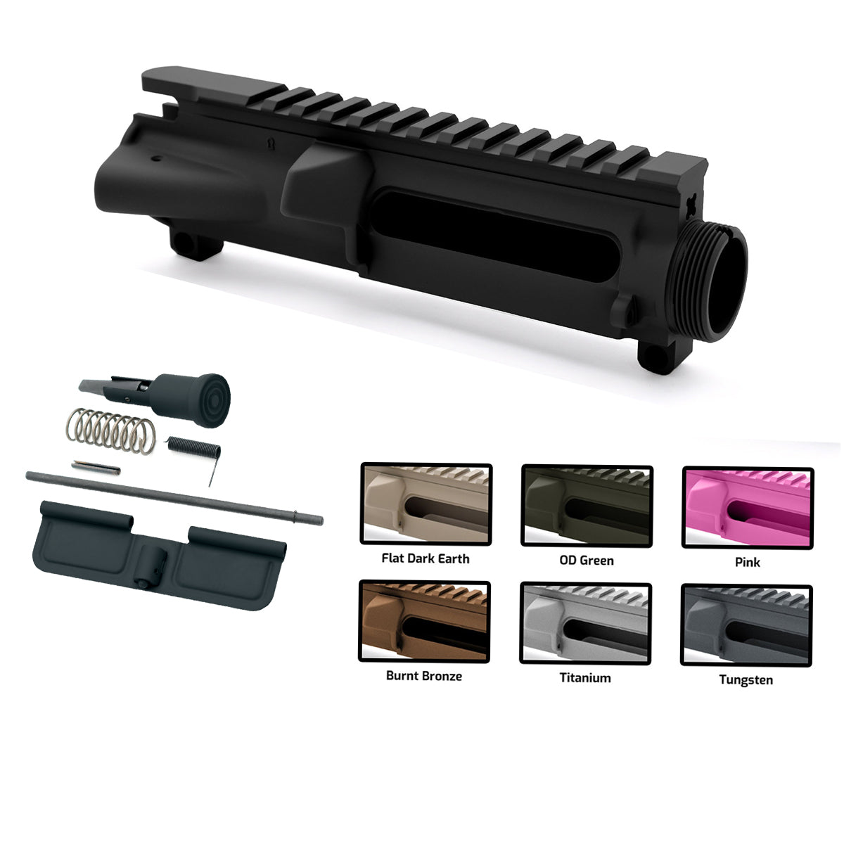 AT3™ Forged AR-15 Upper Receiver Kit - Includes Matching Forward Assist & Dust Cover Assemblies