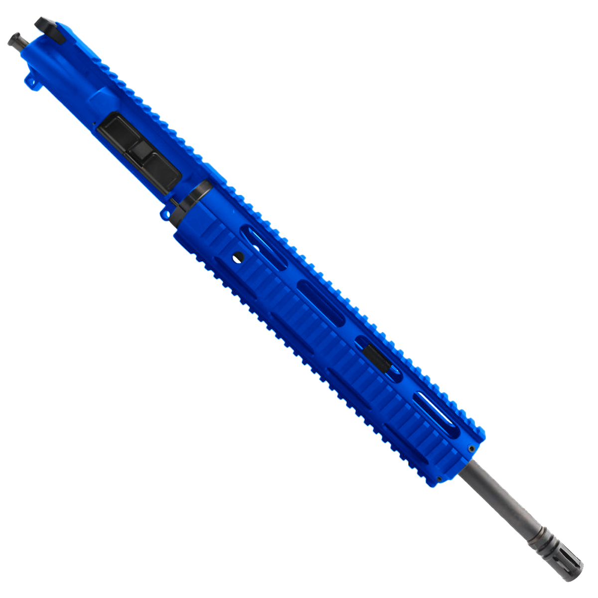 AR-15 16" Upper Assembly .223 5.56 NATO Barrel With 12" Quad Rail Handguard & Charging Handle - Cerakote Flame Blue