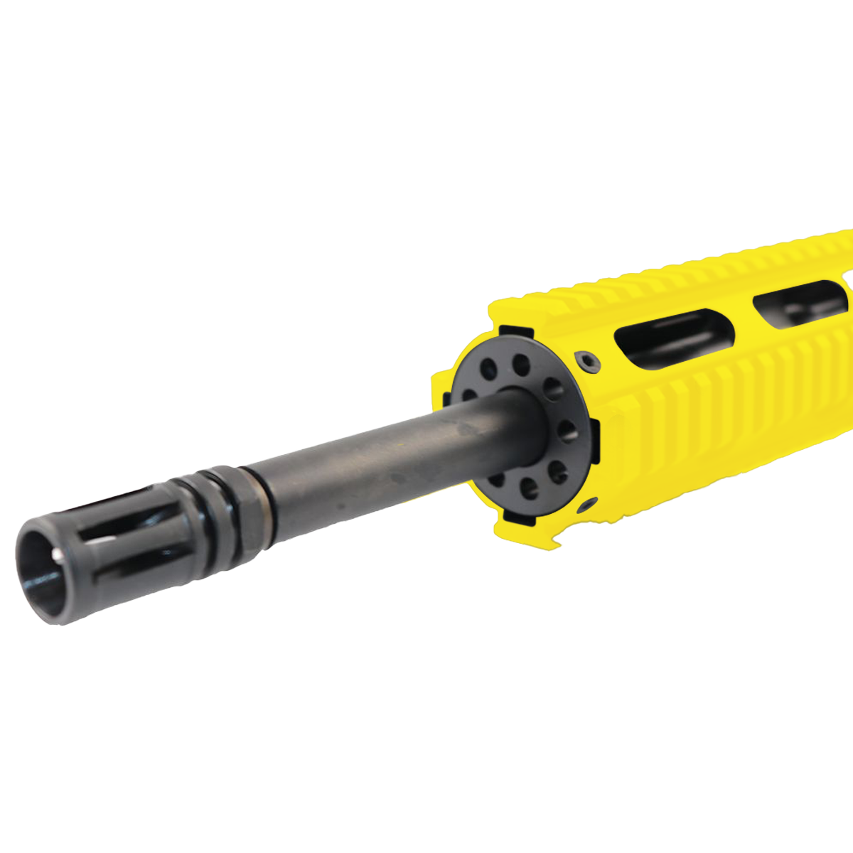 AR-300 16" Upper Assembly .300 AAC Blackout Barrel With 12" Quad Rail Handguard & Charging Handle - Lemon Zest