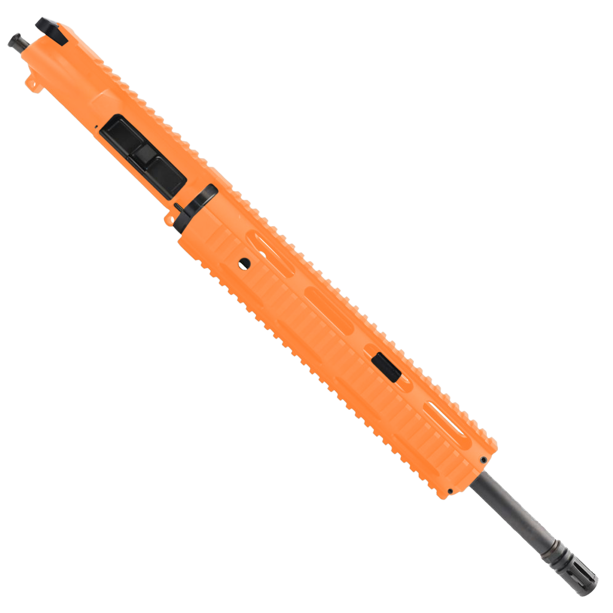 AR-300 16" Upper Assembly .300 AAC Blackout Barrel With 12" Quad Rail Handguard & Charging Handle - Tequila Sunrise Orange