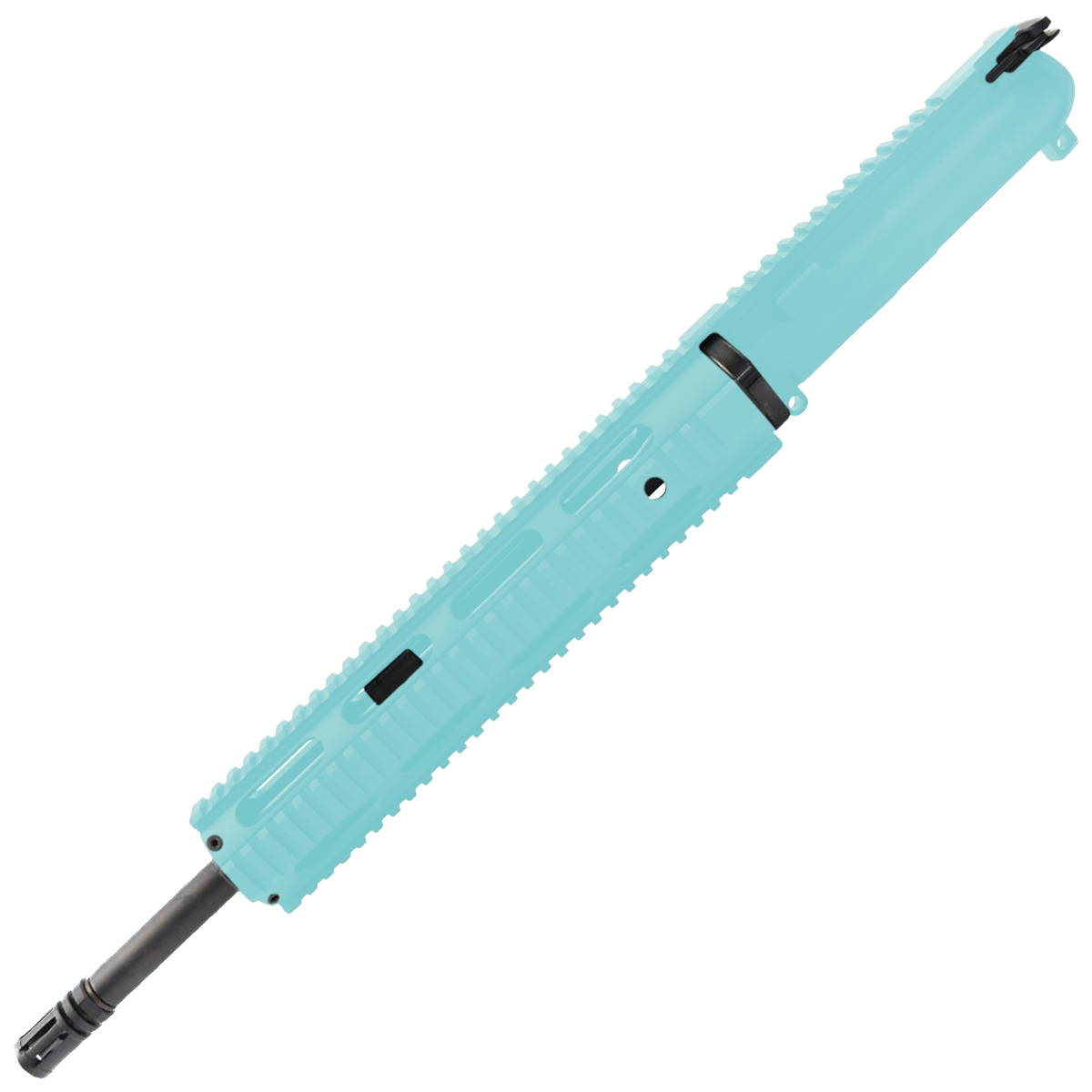 AR-300 16" Upper Assembly .300 AAC Blackout Barrel With 12" Quad Rail Handguard & Charging Handle - Robins Egg Blue